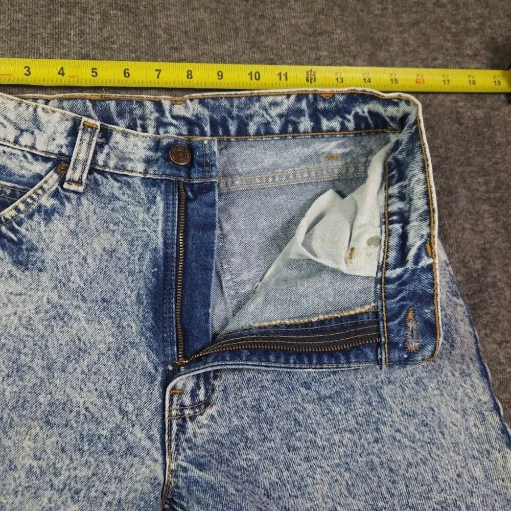 Vintage Levis 550 Acid Wash Jeans USA Made Orange Tab (Tag 31x34) Real 28x33 80s